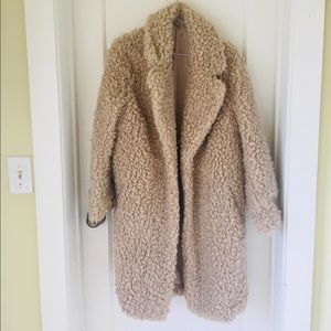 H&M Faux Fur Coat (S)